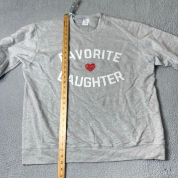 Favorite Daughter Sweatshirt Womoens XL Gray Crewneck Port and Company‎ Cotton - Picture 6 of 9